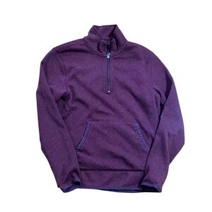 Men's J.CREW Burgundy Half-Zip Sweater